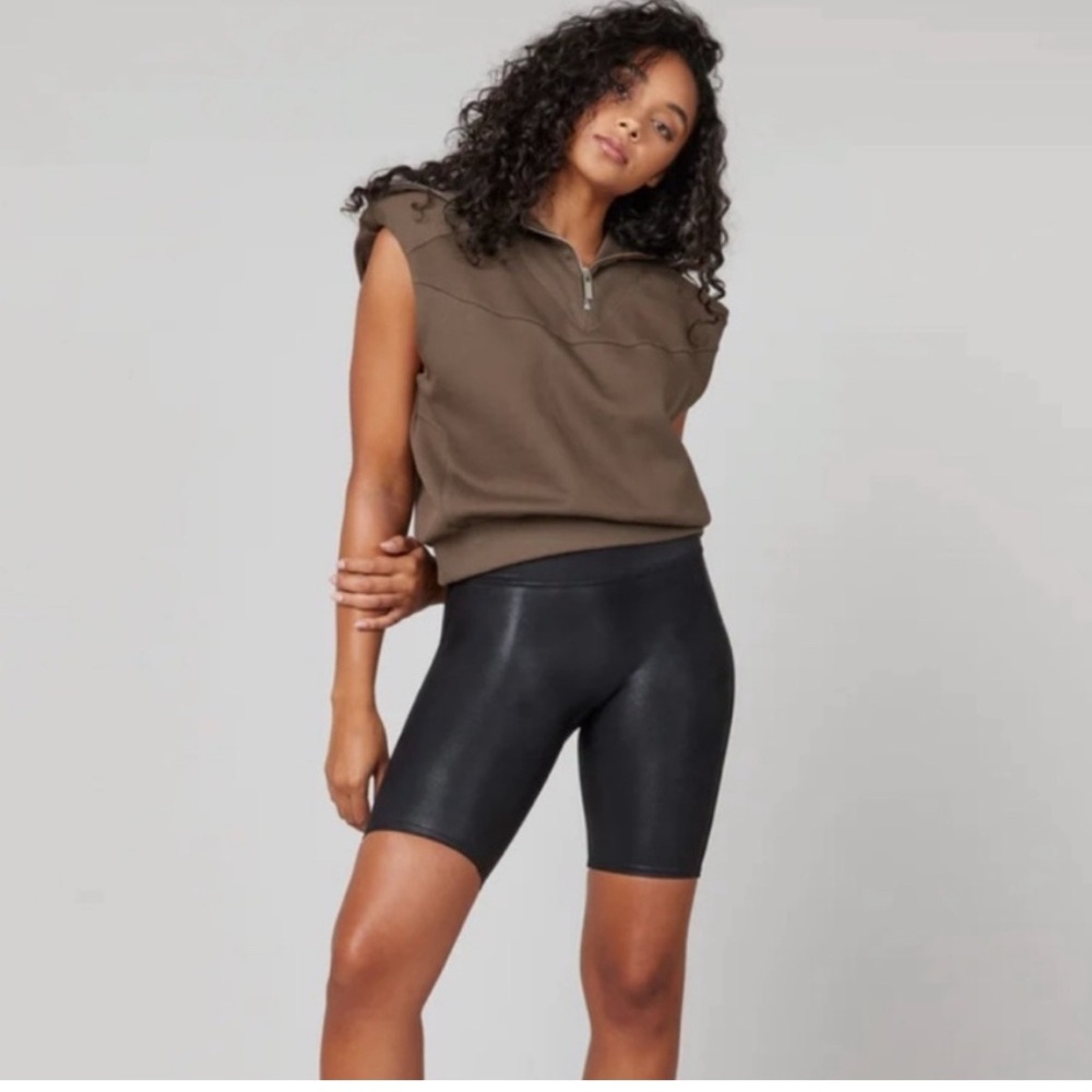 SPANX Black High-Waisted Bike Shorts